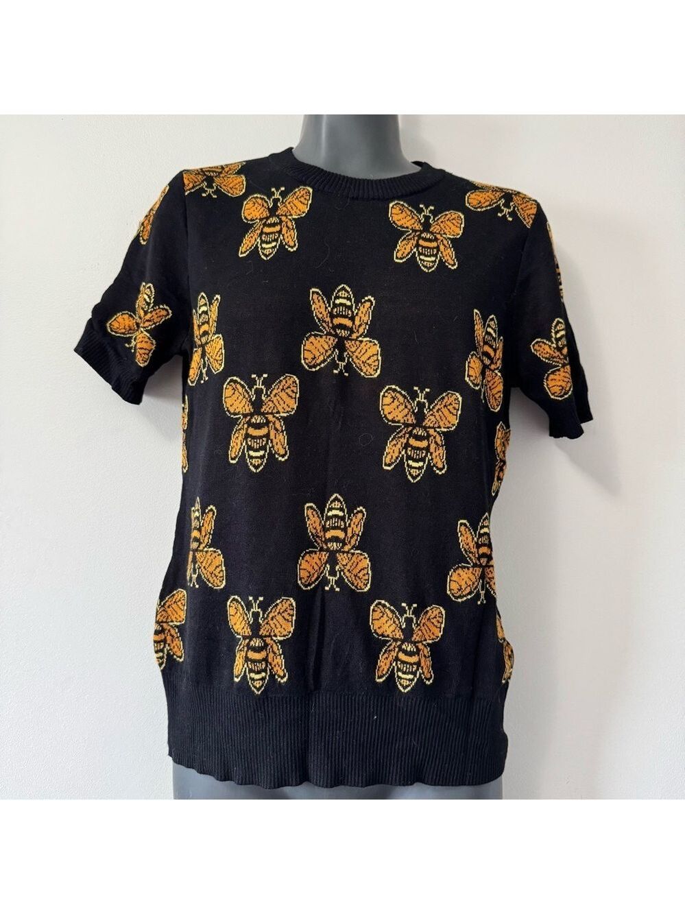 Voodoo Vixen Graphic Black and Gold Bee Tee